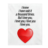 Plush Blanket - I Love You a Thousand Times