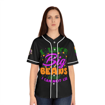 Mardi Gras Vibes Women's Baseball Jersey (AOP)