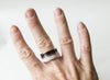 Rose Gold Couple Rings Black and White Personalized Couple Gift,