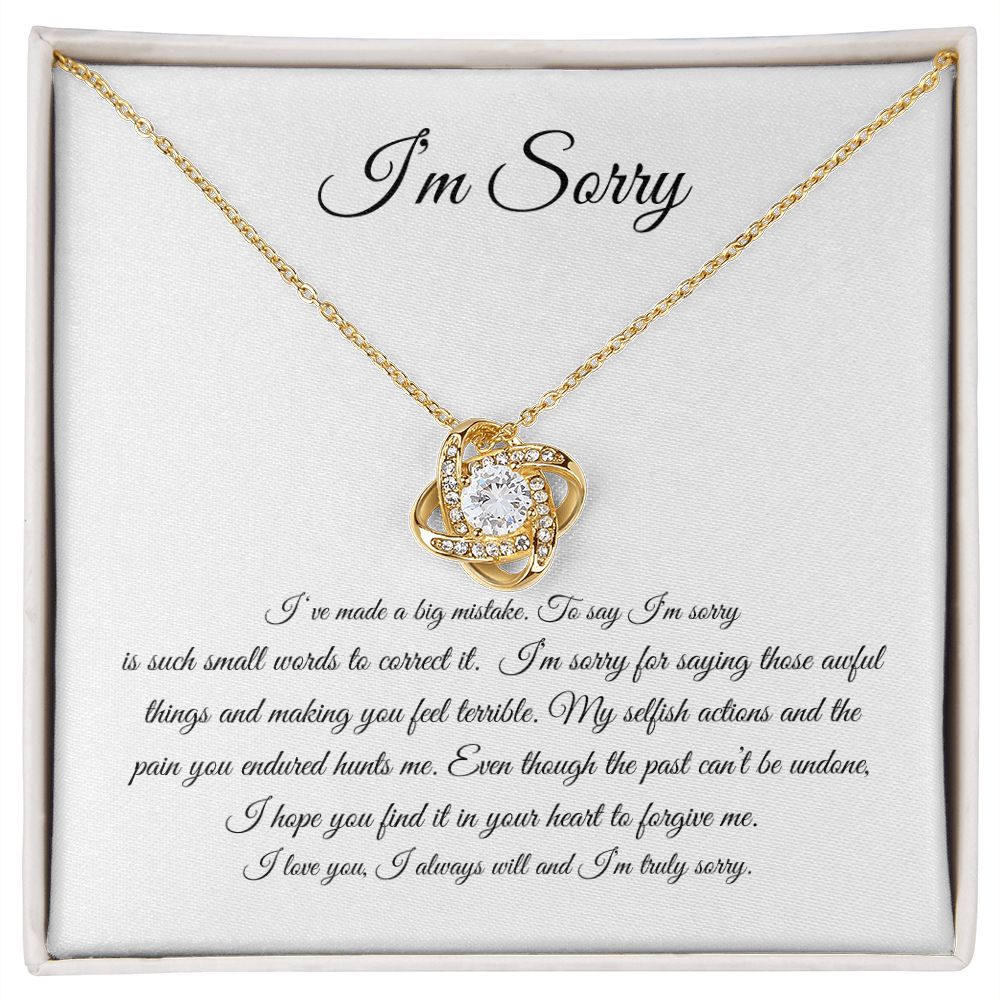 I'm Sorry Love Knot Necklace