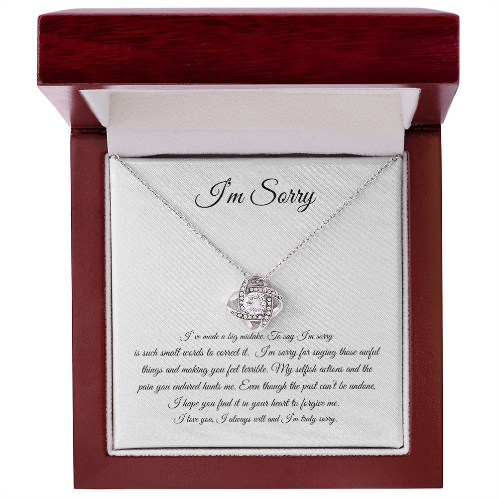 I'm Sorry Love Knot Necklace