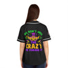 Mardi Gras Vibes Women's Baseball Jersey (AOP)