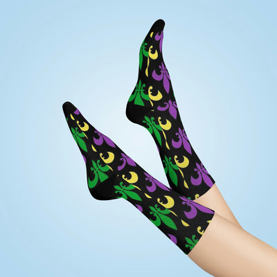 Fleur De Lis Crew Socks