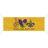 Peace & Love Mardi Gras Matte Banner