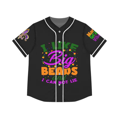 Mardi Gras Vibes Women's Baseball Jersey (AOP)