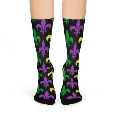 Fleur De Lis Crew Socks